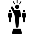 person on pedestal icon